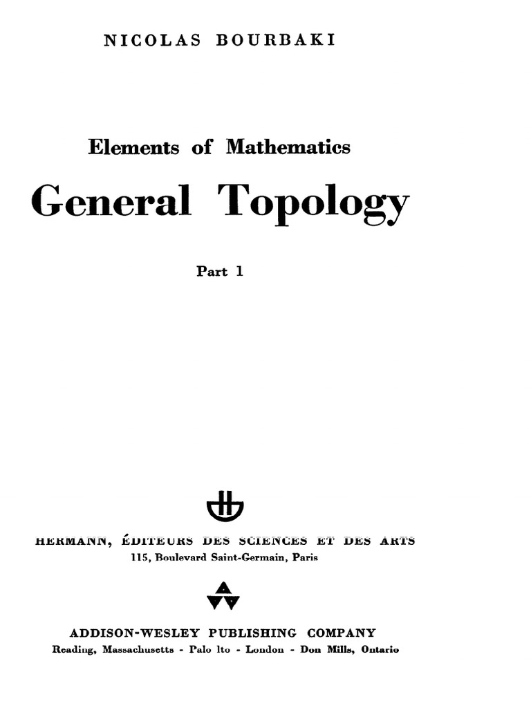 Nicolas Bourbaki General Topology Part I PDF | PDF