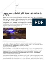 Raport Secret. Detalii SOC Despre Atentatele de La Paris