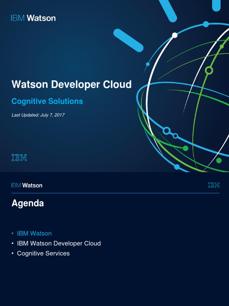 IBM Watson Developer Cloud Overview | PDF | Watson (Computer) | Speech ...