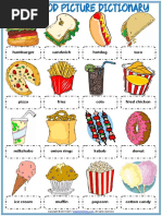 Fast Food Vocabulary Esl Picture Dictionary Worksheet For Kids