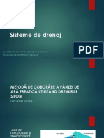 Metodă de Coborâre A Pânzei de Apă Freatică Utilizând Drenurile Sifon