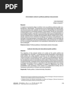 Diversidade cultural e políticas públicas educacionais