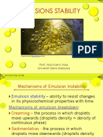 Emulsion Stability Must Include Presentation