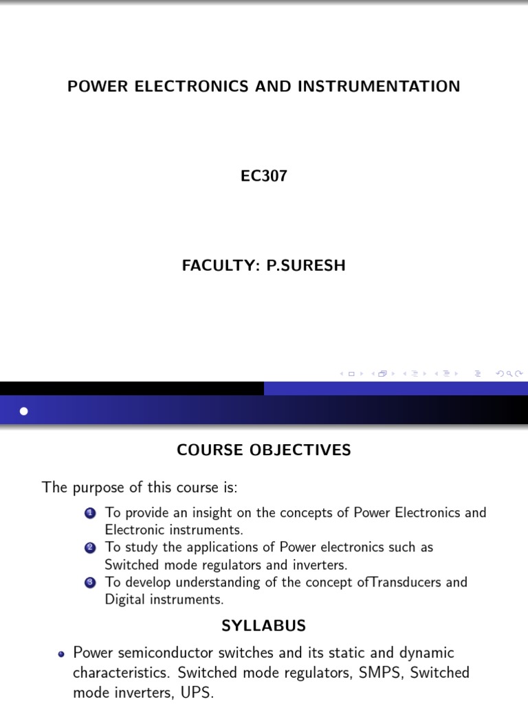Power Electronics Course Guide | PDF | Power Electronics | Transistor