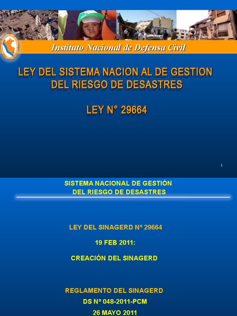 GRD Ley 29664 | PDF | Defensa Civil | Riesgo