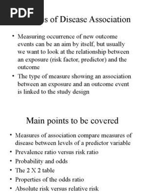 Odds Ratio Relative Risk