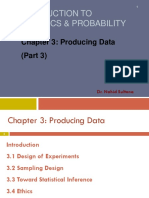 Introduction To Statistics & Probability: Chapter 3: Producing Data (Part 3)