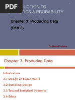 Introduction To Statistics & Probability: Chapter 3: Producing Data (Part 3)