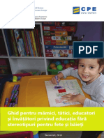 Ghid Pentru Mamici Tatici Educatori Si Invatatori Privind Educatia Fara Stereotipuri Pentru Fete Si Baieti PDF