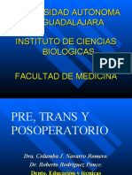 Pre, trans y posoperatorio en cirugía