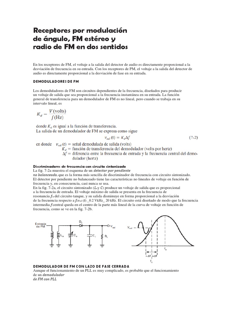 Voltaje y Desviación en FM | PDF | Modulación de frecuencia | Transmisor