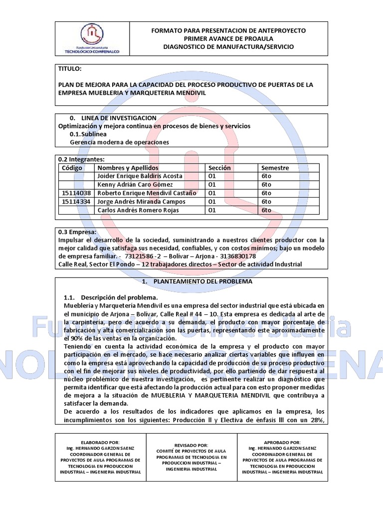 Entregable 2 Anteproyecto Ingenieria Industrial Ciencia Y