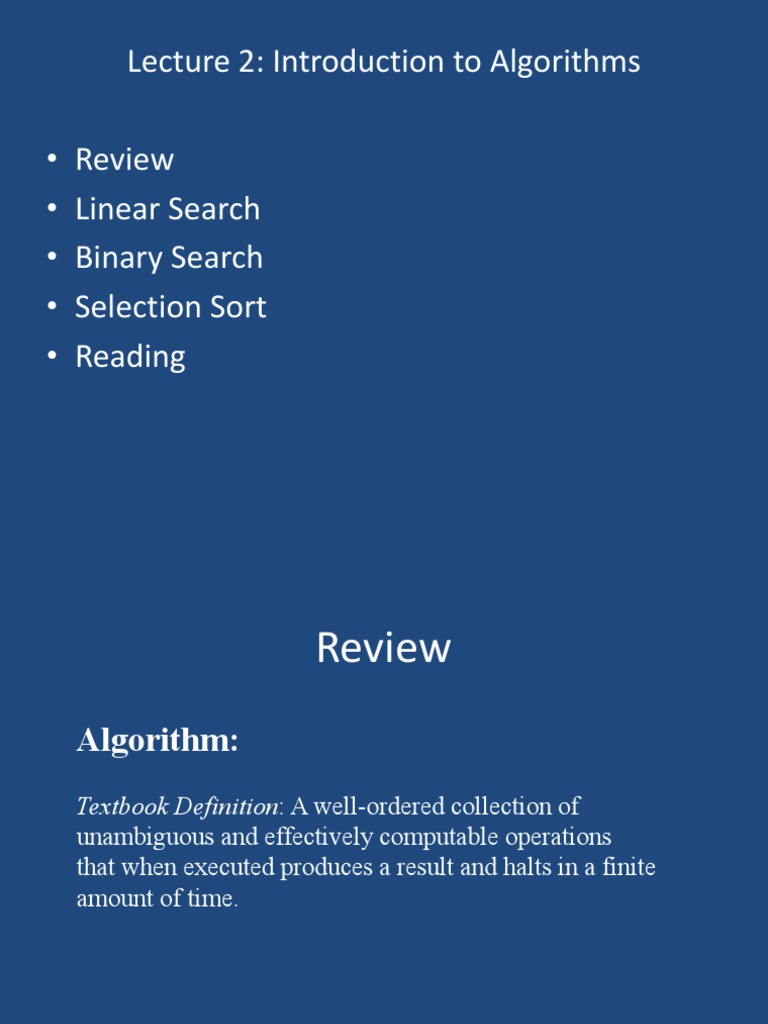 An Introduction to Fundamental Algorithms: Linear Search, Binary Search ...