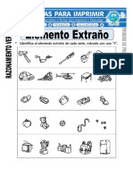 Ficha de Elemento Extraño para Primero de Primaria