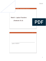 Week 9 - Laplace Transform (Textbook: Ch. 6)