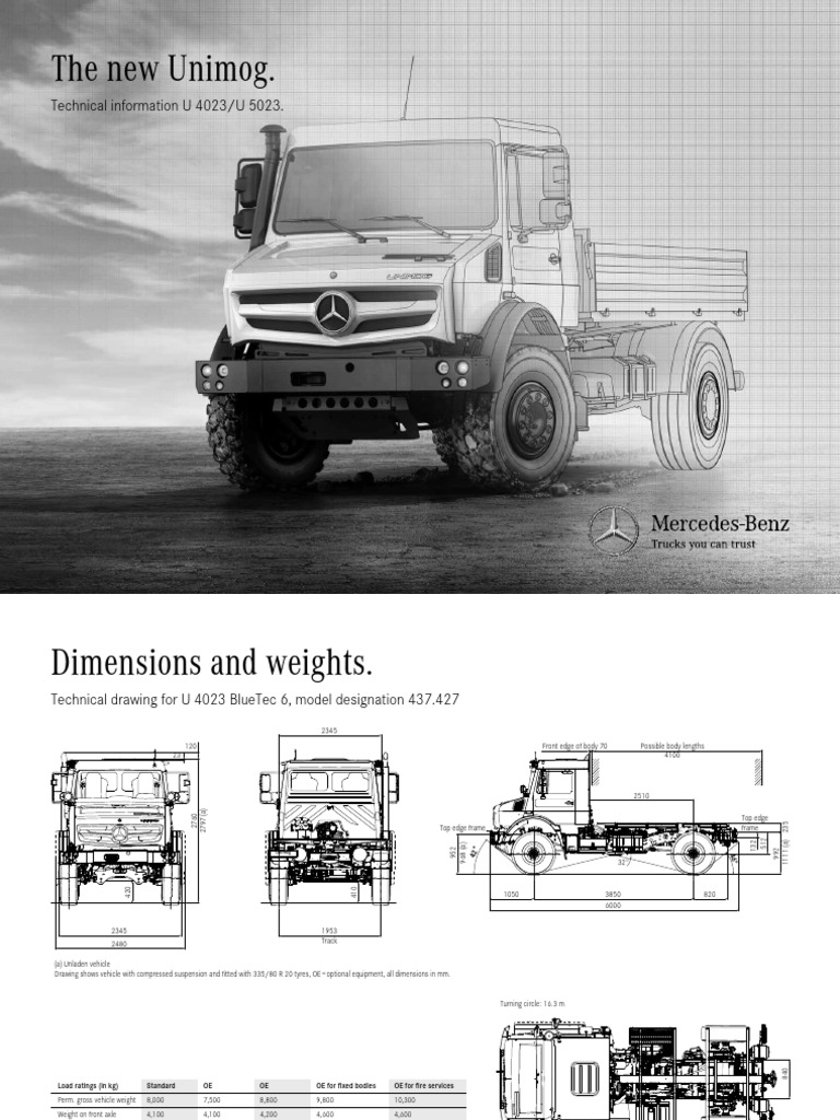 Unimog U4023-U5023 Technical Information | Download Free PDF ...