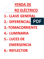 Leyenda de Tablero Eléctrico