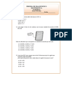 4º Básico Matemáticas Prueba de Diagnóstico