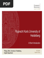 Ruprecht Karls University of Heidelberg: A Short Introduction