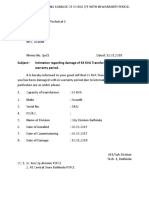 Subject:-Intimation Regarding Damage of 63 KVA Transformer With in Warranty Period