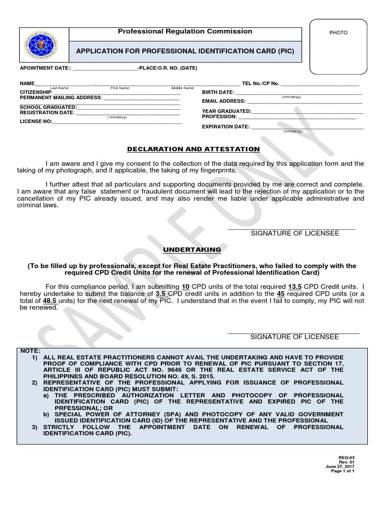 10 Application For Id Final Reg 03 Rev 01 | PDF | Identity Document ...