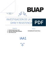 Investigacion de La Ley de Ohm y Resistencias