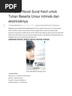 Download Sinopsis Novel Surat Kecil Untuk Tuhan Beserta Unsur Intrinsik Dan Ekstrinsiknya by Shenita Galumut Lania SN370214652 doc pdf