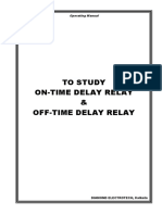 To Study On-Time Delay Relay & Off-Time Delay Relay: Operating Manual