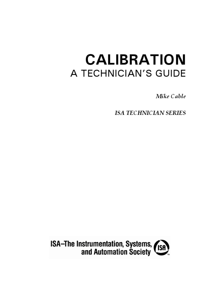 Calibration A Technician'S Guide PDF Flow Measurement Calibration