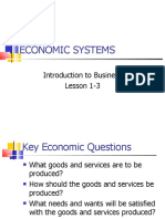 Economic Systems: Introduction To Business Lesson 1-3