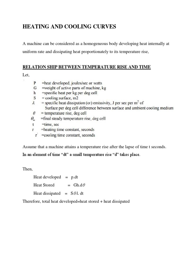 Heating and Cooling Curves PDF