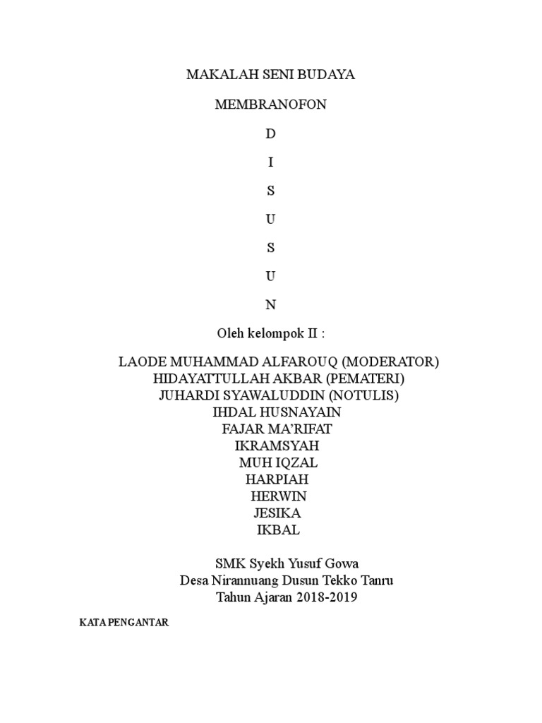 Makalah Seni Budaya