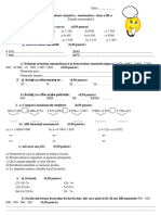 Evaluare Sem I Matematica