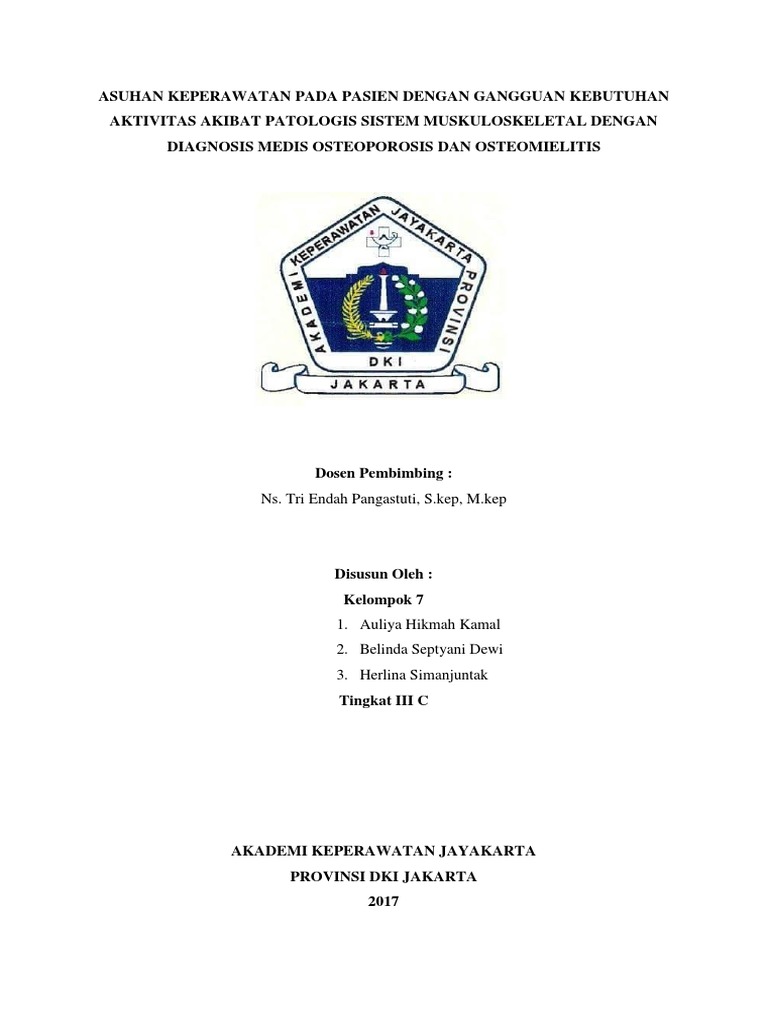 Asuhan Keperaewatan Osteoporsis Dan Osteomielitis