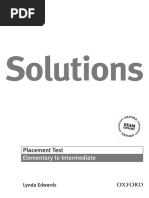 Solutions: Placement Test