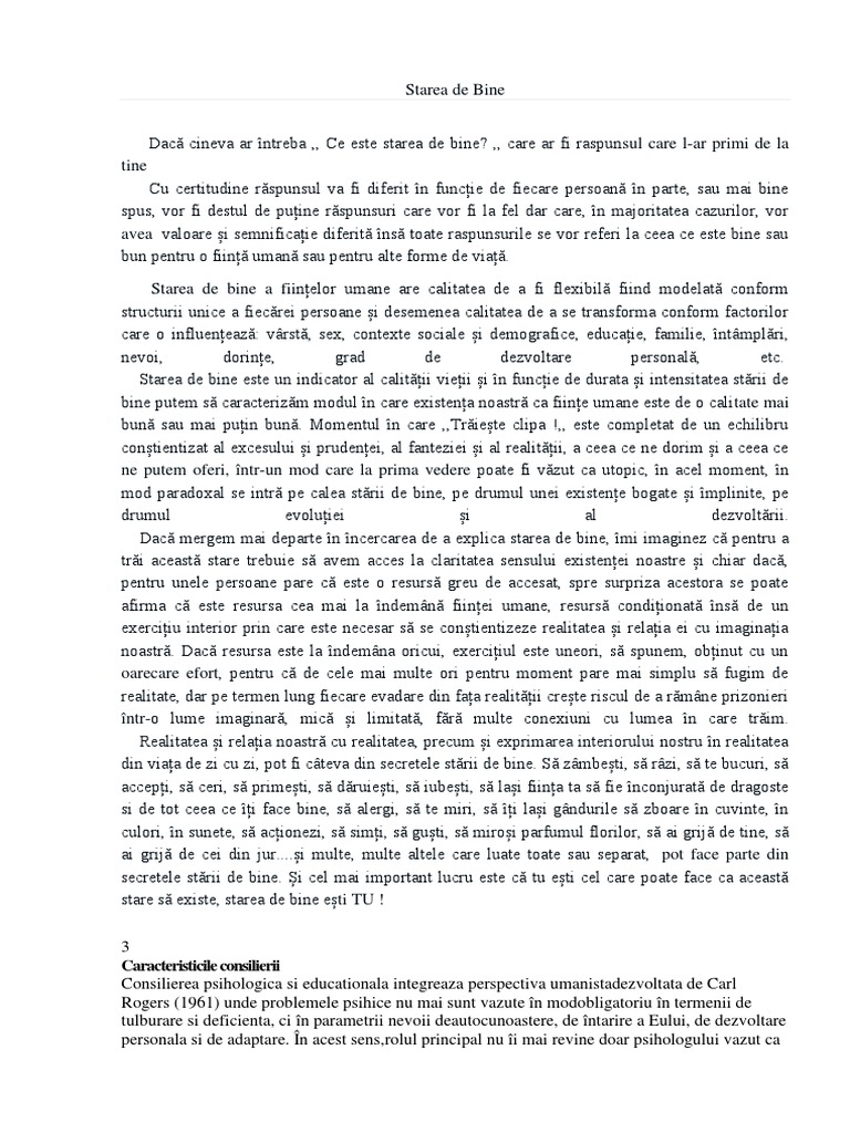 8 Starea de Bine | PDF