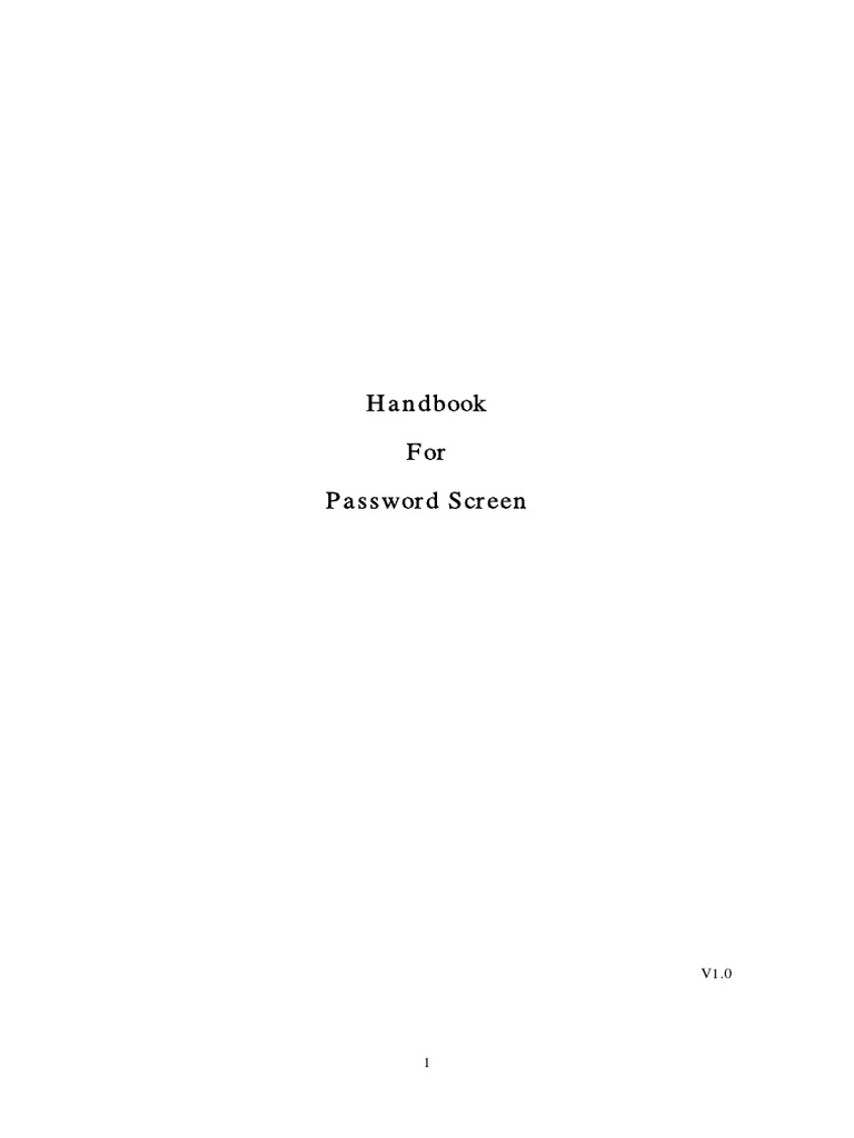 Password Setup for Screen Security | PDF | Dialog Box | Password