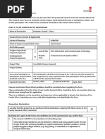 Proportionate Ethical Review Form