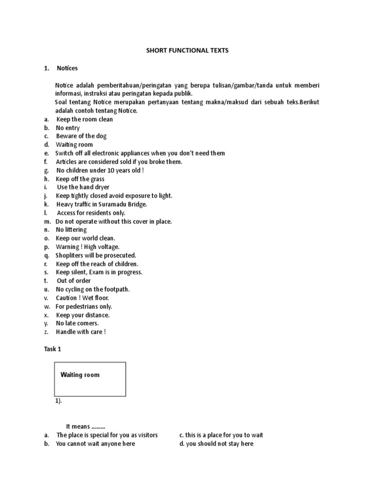 Examples of Short Functional Texts | PDF | Circus | Business