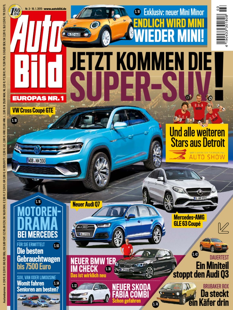 Auto Bild Magazin (HD Version) No 03 Vom 16. Januar 2015 PDF
