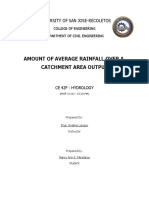 Amount of Average Rainfall Over A Catchment Area Output: University of San Jose-Recoletos