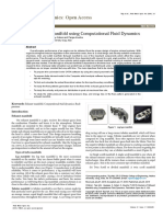 Analysis of Exhaust Manifold Using Computational Fluid Dynamics Fmoa 1000129