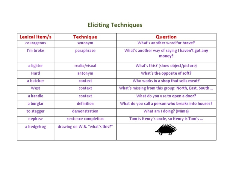 Eliciting Techniques for Language Learning | PDF