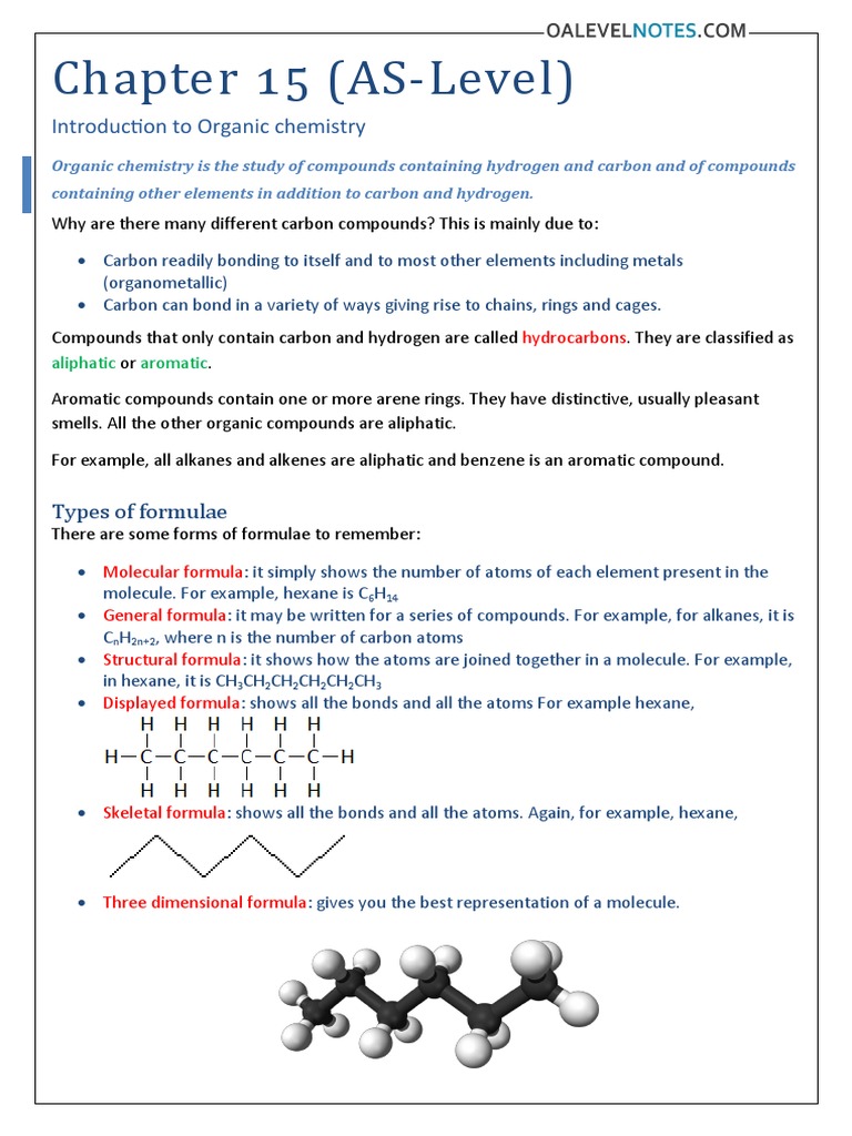 Chapter 15 Intro To Organic | PDF | Isomer | Chemical Reactions