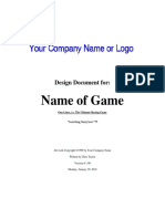 Game Development design document