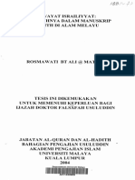 Riwayat Israiliyyat Pengaruh Dalam Manuskrip Hadith PDF