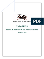 Tally - ERP 9 Series A Release 4.51 Release Notes PDF