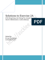 Solutions To Exercise 2A: (Teh Keng Seng, Loh Cheng Yee, Joseph Yeo & Ivy Chow's Mathematics 1 (6th Edition) )