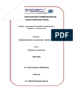 Perjanjian Kerja Sama Subkon Cv. Rintis - Pt. BRP