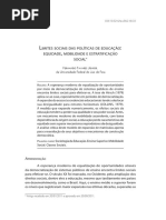 Limites Sociais Das Políticas de Educação- Equidade, Mobilidade e Estratificação Social
